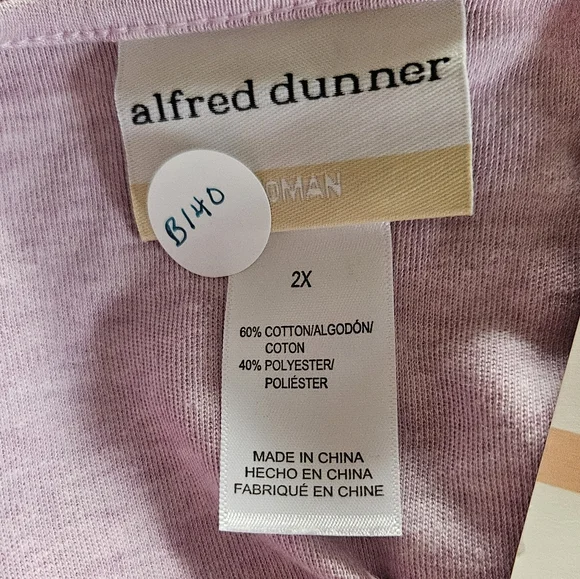 NWT Alfred Dunner Swiss Chalet Embroidered Knit Top Plus Size 2X - Picture 6 of 10